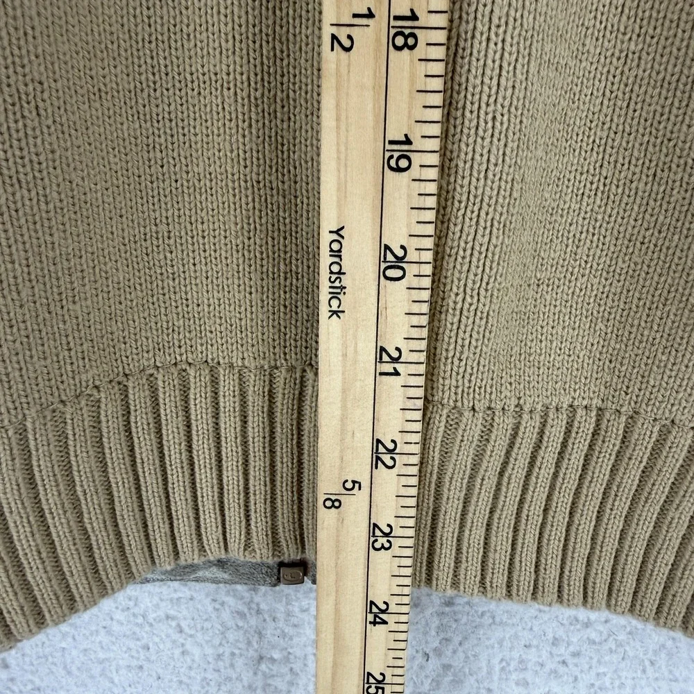 Vintage Dude‎ By Cambridge Jacket Mens Medium Beige Suede Knit Bomber Full Zip